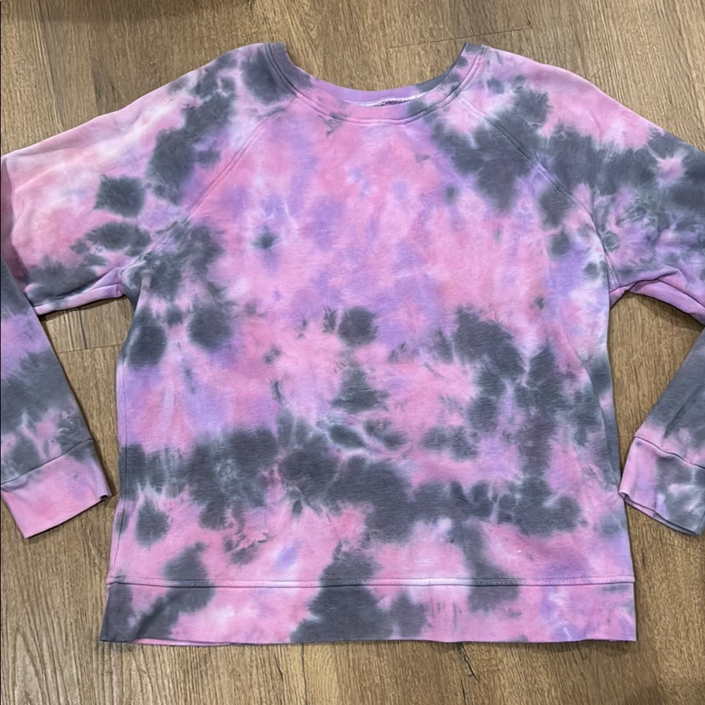 Tie-Dye Sweatshirt - Pink and Gray